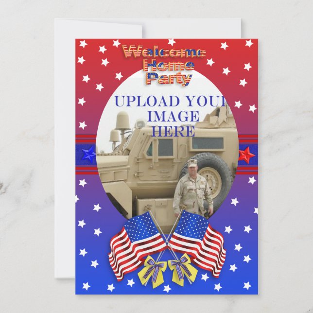 Välkomna militär inbjudan hemma (Framsida)