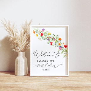 Välkomna möhippa för elegantens färgstarka vilda b poster