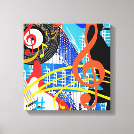 Välkomna musik canvastryck