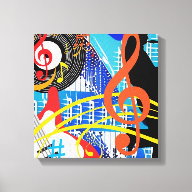 Välkomna musik canvastryck (Framsida)