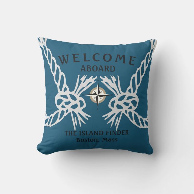 Välkomna ombord på båtarna Namn Ocean Blue och Whi Kudde (Framsida)