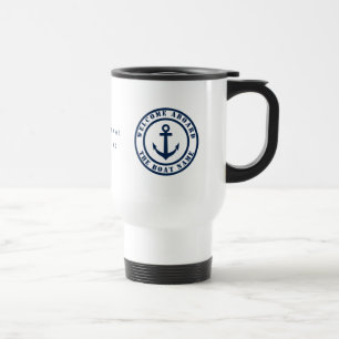 Välkomna ombord på nautisk resekaffemuffgåva resemugg