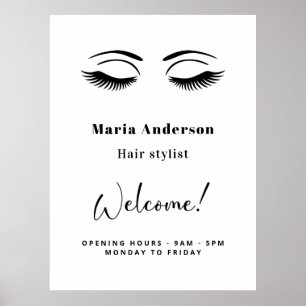 Välkomna öppningstimmar för vita konstnärer poster