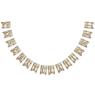 Välkomna Party Ornate Rectangle Dimond Flowers Vimplar