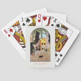 Välkomna påsar i romska Italien Bröllop. Bröllopsf Casinokort