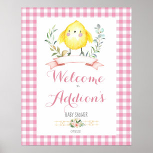 Välkomna poster för chick-kycklingdusch