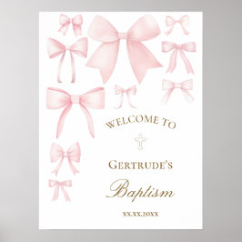 Välkomna Poster i flicka-baptism