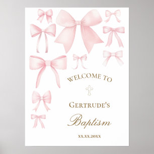 Välkomna Poster i flicka-baptism