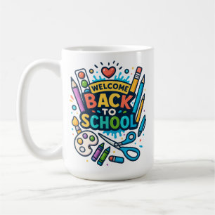 Välkomna Roligt Art Design i Back to school Kaffemugg