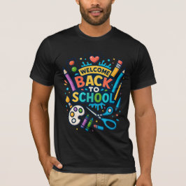 Välkomna Roligt Art Design i Back to school T Shirt