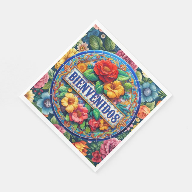 VÄLKOMNA - Så snyggt!  Pappersservett (Hörn)