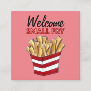 Välkomna småskalig Fransk Fries Foodie Baby Shower Tilläggskort