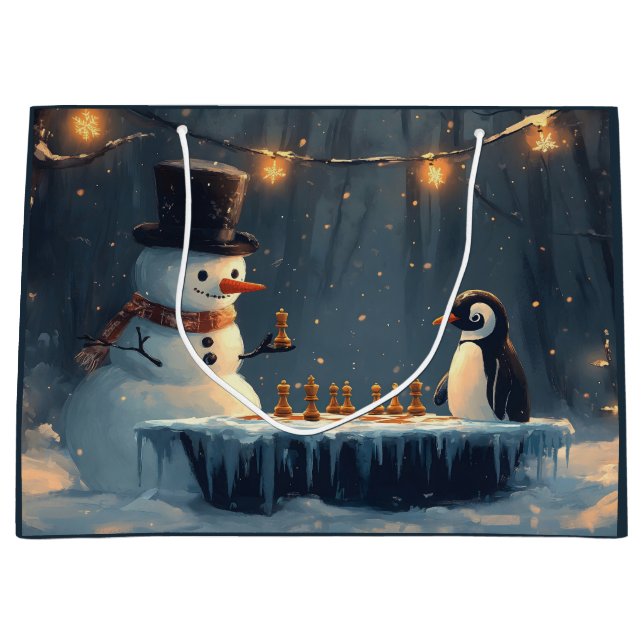 Välkomna Snögubbe och Penguin-spelschess (Framsidan)