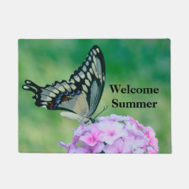 Välkomna sommar Butterfly Door Mat