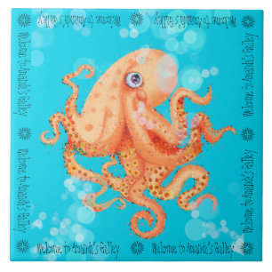 Välkomna till Amanda's Galley octopus med bubblor Kakelplatta