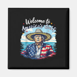 Välkomna till Amerika Bukt Funny Bukt Amerika Magnet
