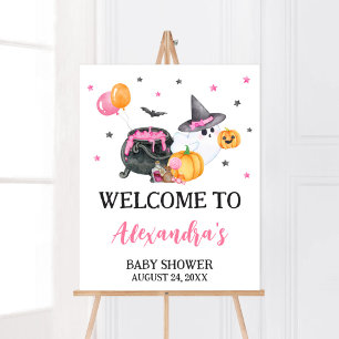 Välkomna till Baby Boo Ghost Baby Shower Poster