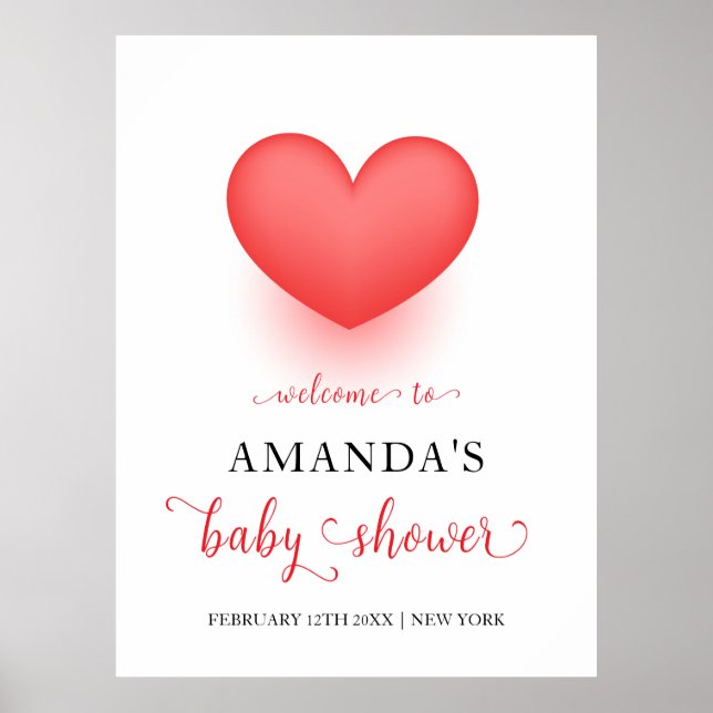 Välkomna till Baby Shower Poster (Framsidan)