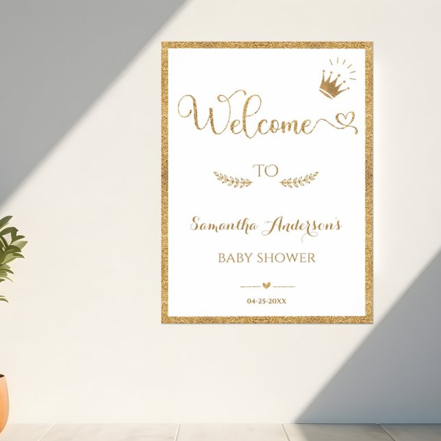 Välkomna till babybabybabyn guld Glitter Poster (Skapare uppladdad)