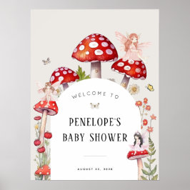 Välkomna till babybabystövel för Fairy Woodland Co Poster