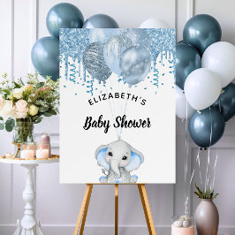 Välkomna till babybollar med blått elefant
