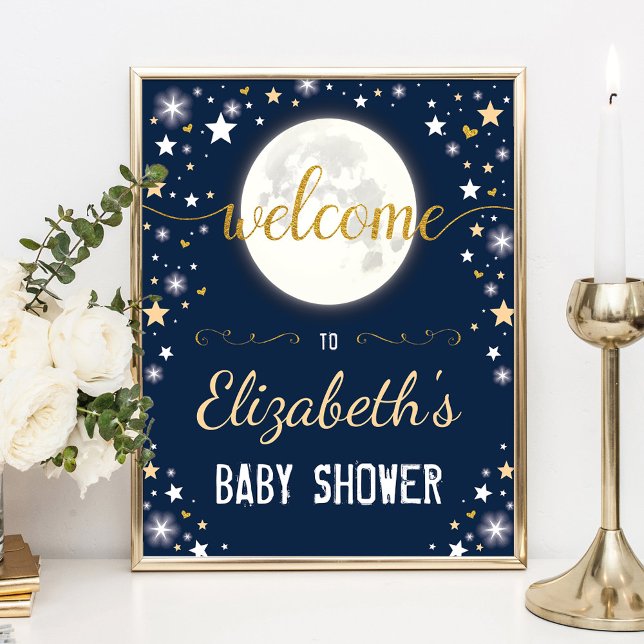 Välkomna till babydisken Måne Twinkle Star Galaxy  Poster (Skapare uppladdad)