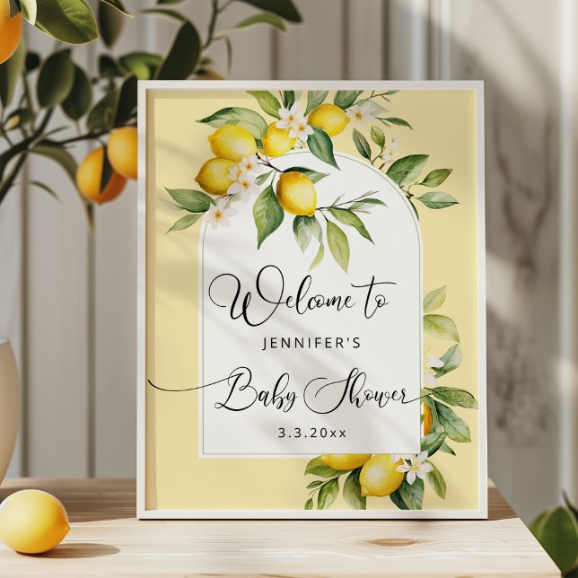 Välkomna till babyduschen på citrusfrukter poster (Skapare uppladdad)