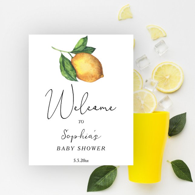 Välkomna till babyduschen på citrusfrukter poster (Skapare uppladdad)