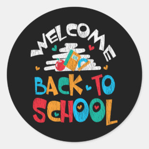 Välkomna till Back to school första skoldagen i St Runt Klistermärke