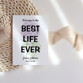 Välkomna till Best Life Aldrig Hydrangea Baptism Hälsningskort