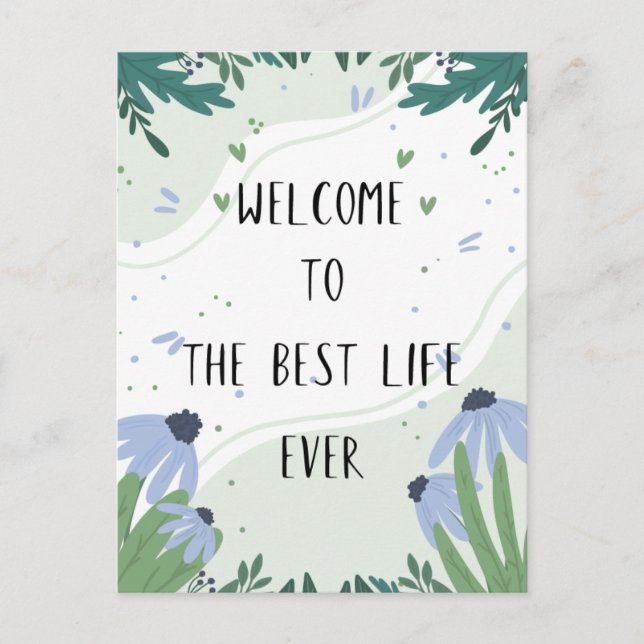 Välkomna till Best Life Now Baptism Vykort (Framsida)