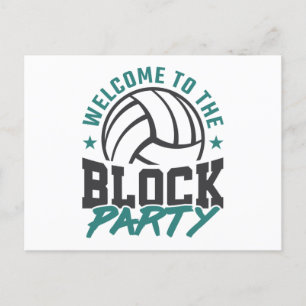 Välkomna till blocket Blocket Party Volleyball Mit Vykort
