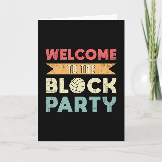 Välkomna till Blocket Party Boll Kort (Framsida)