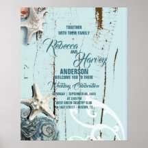 Välkomna till bröllop om blått årstidsstrand