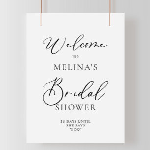 Välkomna till Calligraphy Black och Grått Möhippa Poster