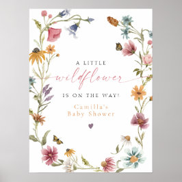 Välkomna till CAMILLA Little Wildblomme Baby Showe Poster