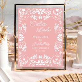 Välkomna till Cielito Lindo Mexican Baby Shower Poster