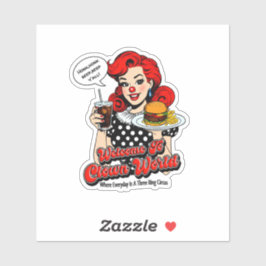 Välkomna till Clown World Anpassningsbar-Cliwn Vin Klistermärken