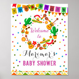 Välkomna till Colorful Fiesta Culture Cactus Baby Poster