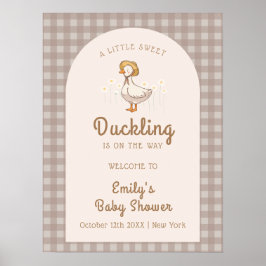 Välkomna till Cute Little Duckling Farmhouse Baby  Poster