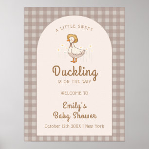 Välkomna till Cute Little Duckling Farmhouse Baby Poster