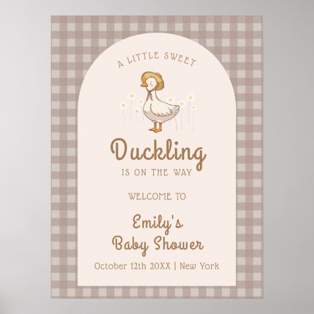 Välkomna till Cute Little Duckling Farmhouse Baby  Poster (Framsidan)
