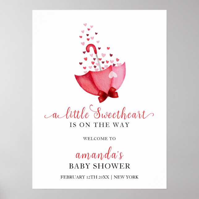 Välkomna till Cute Swehoney Umbrella Bow Baby Show Poster (Framsidan)