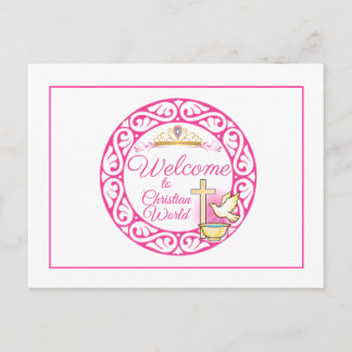 Välkomna till den kristna världen vykort