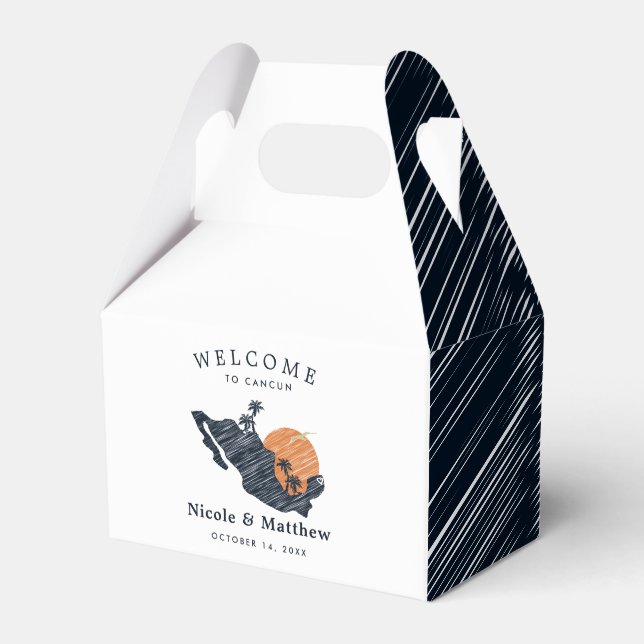 Välkomna till den minimalistiska Bröllop-marinen i Presentaskar (Framsidan Sidan)