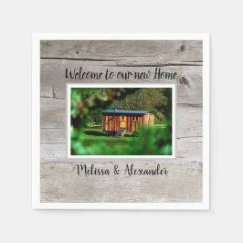 Välkomna till den nya hemuppvärmningen party pappersservett