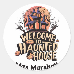 Välkomna till det hemsökta huset - Ghoulish Gather Runt Klistermärke