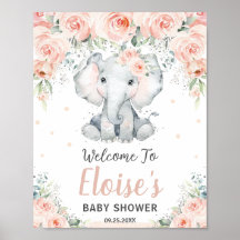Välkomna till Elephant Baby Shower från  Blommigt