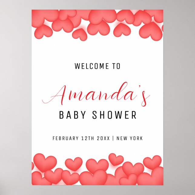 Välkomna till en liten älskling i babyn poster (Framsidan)