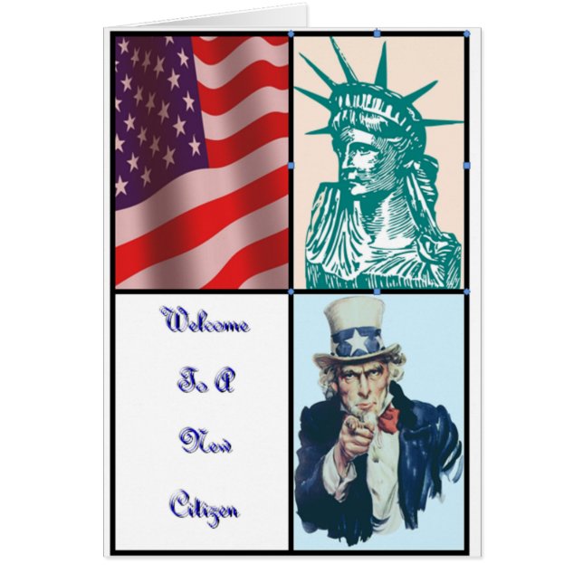 Välkomna till en ny medborgare hälsningskort (Framsidan)
